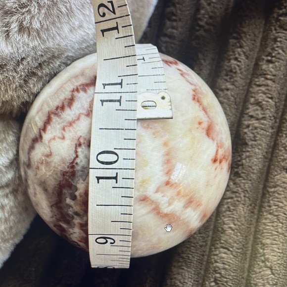 Beautiful XXL Pork Stone (Dali Jasper) Banded Calcite Sphere - Picture 7 of 10